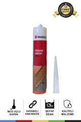 Würth Asetat Silikon Şeffaf – 310 ml Genel Amaçlı Yüksek Kalite Silikon