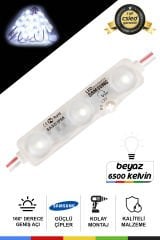 DC12V 1.08W Samsung Çipli Beyaz 6500K Geniş Açı LED Modül Su Geçirmez Yapışkanlı Reklam Işık