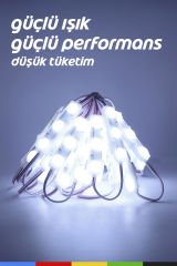 DC12V 1.08W Samsung Çipli Beyaz 6500K Geniş Açı LED Modül Su Geçirmez Yapışkanlı Reklam Işık