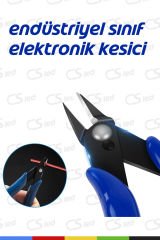 Elektronikçi Tip Hassas Mini Yan Keski – Profesyonel Dip Kesim Pensesi