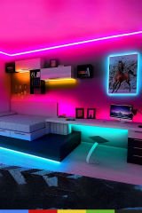 12V Dış Mekan M/60 5050 RGB LED Şerit – 5 Metre, Kesilebilir ve Eklenebilir