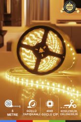 12V İç Mekan M/60 4040 Gün Işığı LED Şerit – 5 Metre, Kesilebilir ve Eklenebilir