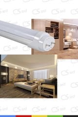Beyaz 120 cm LED Floresan – 12V Adaptör Dahil, Yüksek Verimli Aydınlatma