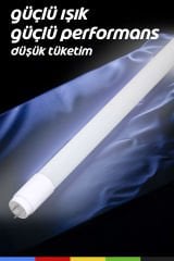 Beyaz 120 cm LED Floresan – 12V Adaptör Dahil, Yüksek Verimli Aydınlatma
