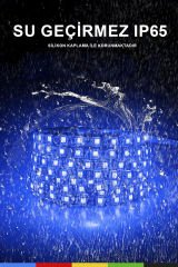 12V Dış Mekan M/60 4040 Mavi LED Şerit – 5 Metre, Kesilebilir ve Eklenebilir