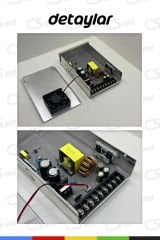 IP45 Yağmur Korumalı Epoksili Demir Kasa 12V 33.3A Güç Kaynağı – 400W LED Sürücü AC/DC Trafo