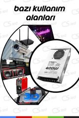 IP45 Yağmur Korumalı Epoksili Demir Kasa 12V 33.3A Güç Kaynağı – 400W LED Sürücü AC/DC Trafo