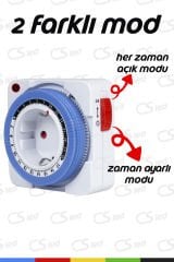 Zaman Ayarlı Manuel/Mekanik Priz – 24 Saatlik Programlı Mekanik Zaman Saati