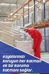 Streç Film 300 Metre 17 Mikron Kalınlık 50 cm Genişlik Endüstriyel Kalite