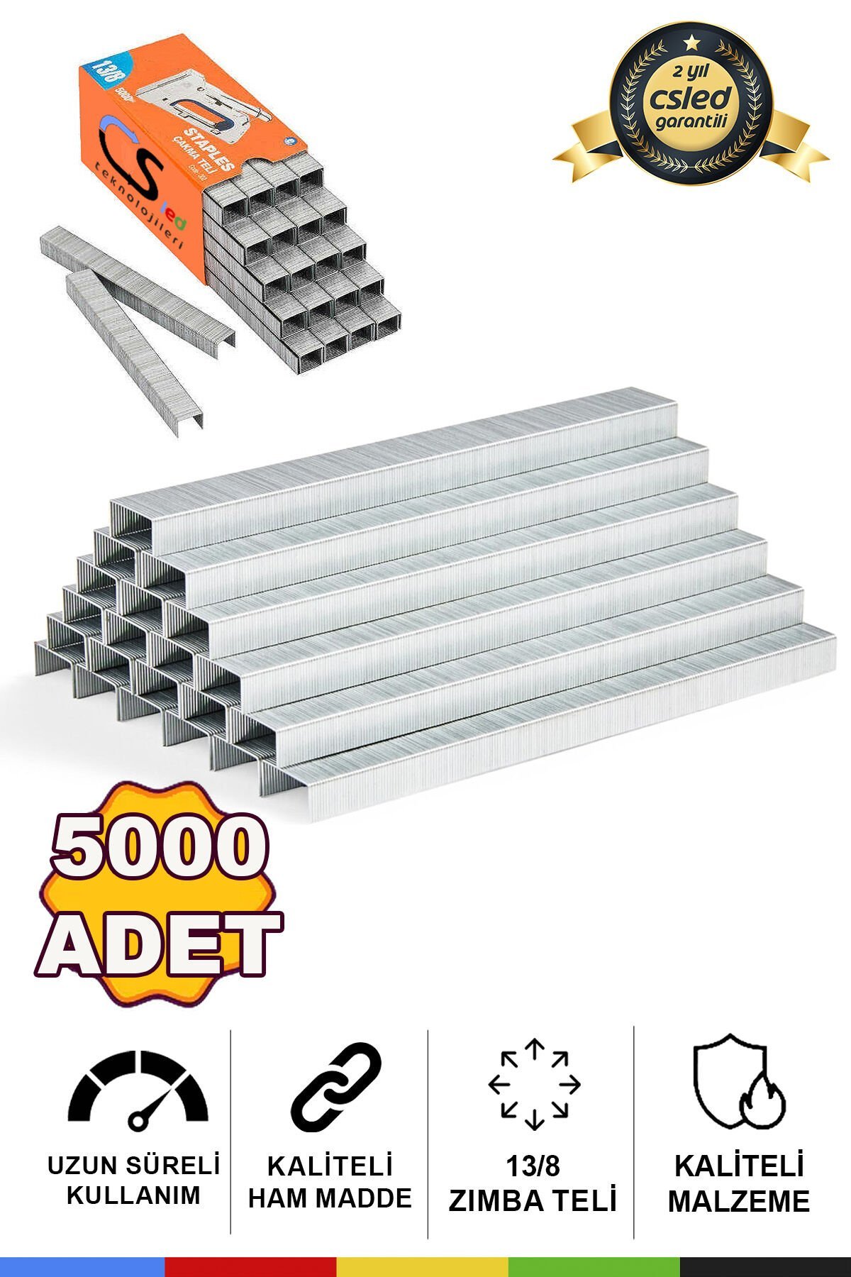 13/8 Zımba Teli – 8 mm Bacak Uzunluğu, Endüstriyel Dayanıklılık