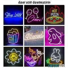 GAME ROOM Yazılı LED Neon Tabela | Kırmızı Renk | Duvar Tipi Işıklı Dekoratif Tabela