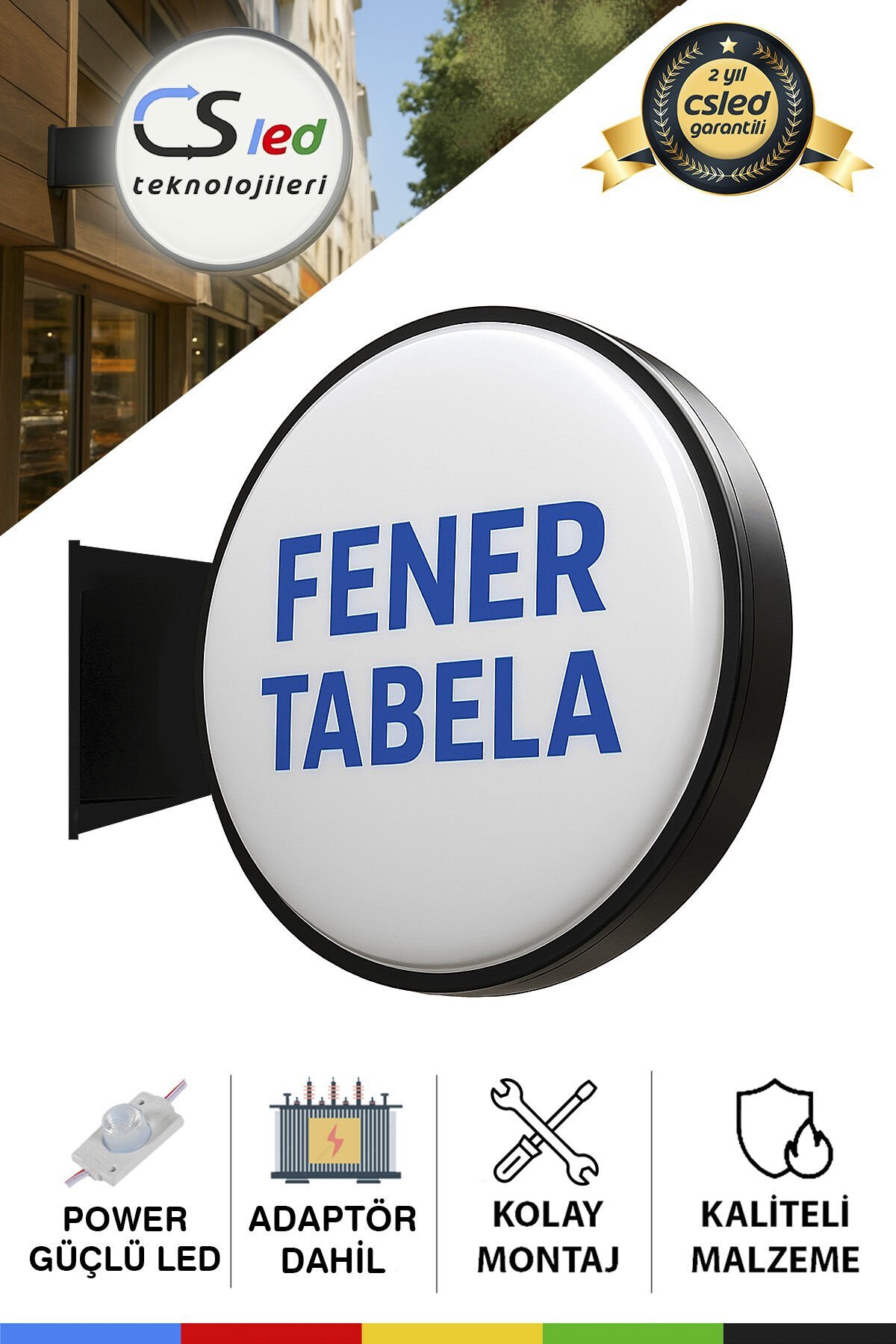 Fener Tabela – Çift Taraflı Vakum Pleksi, Mercekli LED Aydınlatmalı, Alüminyum Gövde, Dış Mekan Dayanıklı Işıklı Tabela