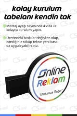 Fener Tabela – Çift Taraflı Vakum Pleksi, Mercekli LED Aydınlatmalı, Alüminyum Gövde, Dış Mekan Dayanıklı Işıklı Tabela