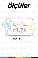 CANLI MÜZİK Neon Lamba – LED Işıklı Duvar Dekoru, Adaptörlü Tak Çalıştır, Kafe Bar Restoran İçin Neon Tabela