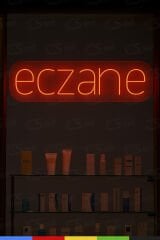 ECZANE Neon Tabela – LED Işıklı Eczane Yazısı, Adaptör Dahil Tak Çalıştır, Dış Mekan ve İç Mekan Kullanım