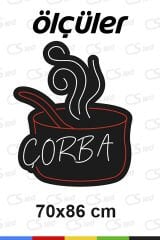 Çorba Neon Tabela – Çorba Yazılı ve Kase Simgeli LED Işıklı Tabela, Adaptör Dahil Tak Çalıştır, Restoran ve Lokantalar İçin