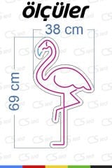 Flamingo Neon Işıklı Dekoratif Tabela – Pembe LED, Adaptör Dahil, Tak Çalıştır