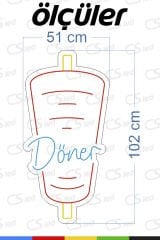 Döner Neon Led Tabela – Işıklı Dekoratif İşletme Tabelası, Tak Çalıştır, Restoran ve Dönerciler İçin Dikkat Çekici Tabela
