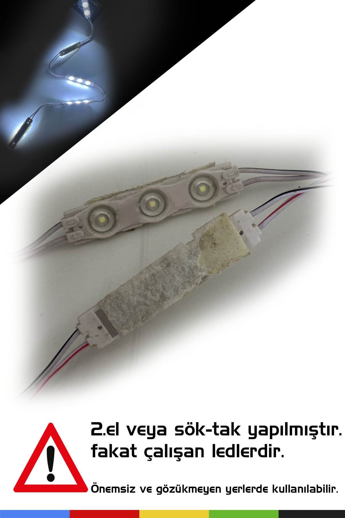Outlet – DC12V 1.2W Beyaz LED Modül (Kullanılmış, Yapışkansız)