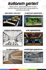 DC12V 1.2W Beyaz LED Modül Su Geçirmez Yapışkanlı Reklam Tabelası Dekoratif Işık