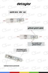 DC12V 1.5W Samsung Çipli Gün Işığı Dik Açı LED Modül Su Geçirmez Yapışkanlı Reklam Işık