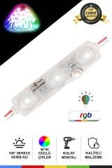 DC12V 0.72W RGB LED Modül Su Geçirmez Yapışkanlı Reklam Tabelası ve Dekoratif Aydınlatma