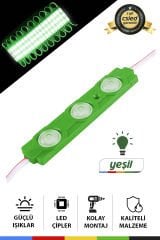 DC12V 1.5W Yeşil LED Modül Su Geçirmez Yapışkanlı Reklam Tabelası Dekoratif Işık