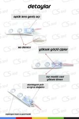 DC12V 1.2W Mavi LED Modül Su Geçirmez Yapışkanlı Reklam Tabelası Dekoratif Işık