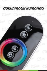 RGB Dokunmatik Şerit LED Kumanda & Kontrol Cihazı – 36A, 12/24V, RF Uzaktan Kumanda