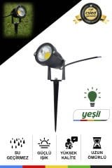 7W COB LED Çim Aydınlatma Kazıklı Bahçe Armatürü – IP65 Yeşil