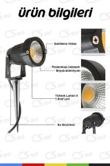 7W COB LED Çim Aydınlatma Kazıklı Bahçe Armatürü – IP65 Yeşil
