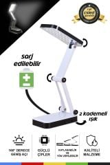 Şarjlı Robot LED Masa Lambaları – Katlanabilir, Portatif, Kamp & Ders Çalışma Işığı (24 LED)