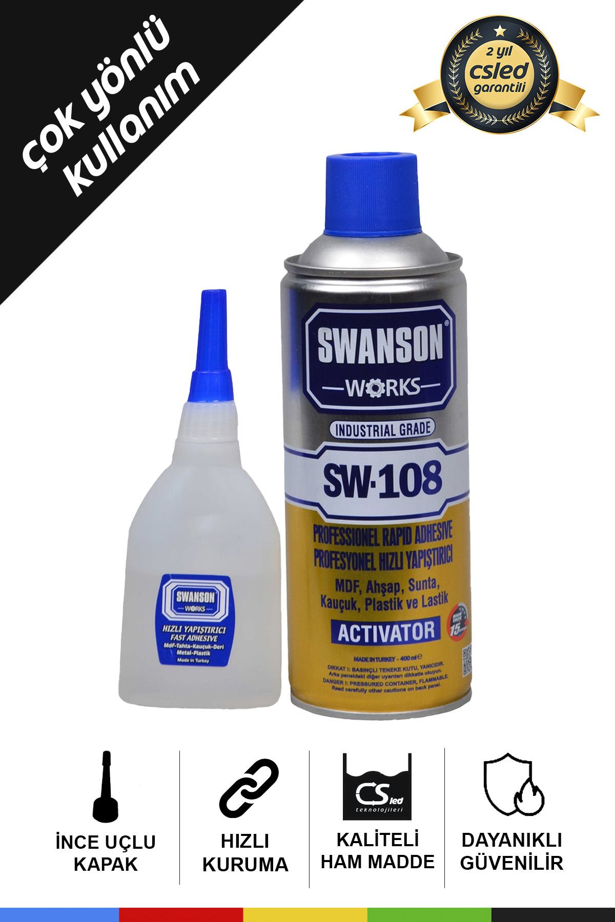 Süper Hızlı Soğuk Yapıştırıcı – Cam, Metal, Ahşap, Plastik ve Alüminyum İçin Güçlü Tutkal (400 ml + 100 ml)