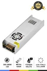 12V 30 Amper 360 Watt Metal Fanlı Dar Kasa Adaptör – Güçlü ve Güvenilir İç Mekan Kullanımı