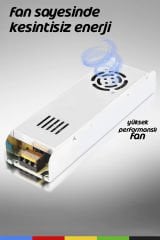 12V 30 Amper 360 Watt Metal Fanlı Dar Kasa Adaptör – Güçlü ve Güvenilir İç Mekan Kullanımı