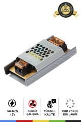 12 Volt 5 Amper 60 Watt Ultra Slim Trafo – IP20 Koruma