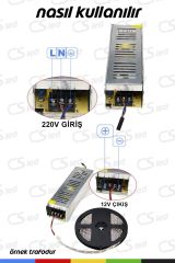 12 Volt 5 Amper 60 Watt Ultra Slim Trafo – IP20 Koruma