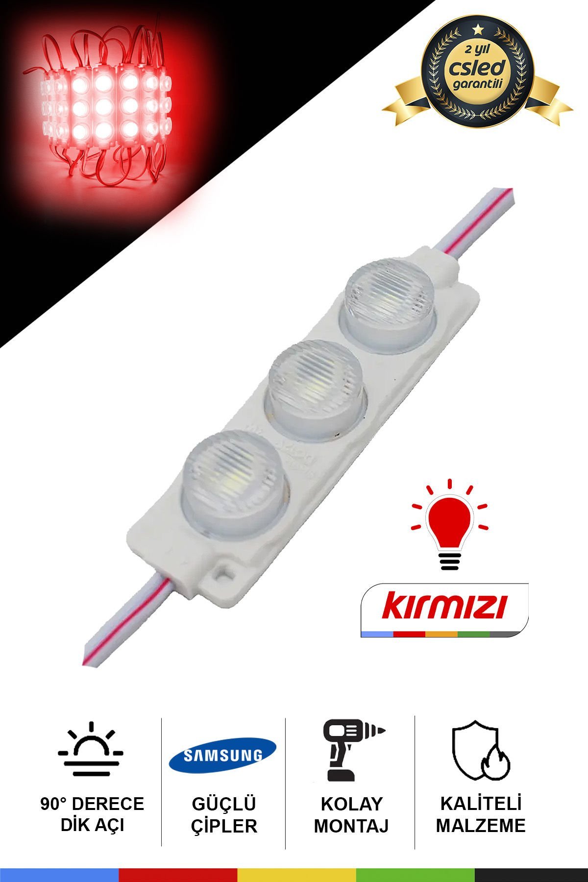 DC12V 3 Watt Kırmızı Power Modül LED – Yüksek Parlaklık & Enerji Verimliliği