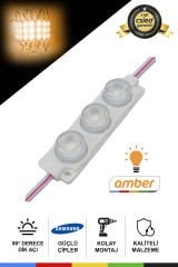 DC12V 3 Watt Turuncu - Amber  Power Modül LED – Yüksek Parlaklık & Enerji Verimliliği