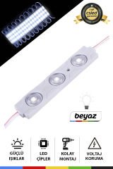 DC 12V Voltaj Korumalı 1.5W Beyaz LED Modül – Su Geçirmez & Yapışkanlı Reklam Tabelası Dekoratif Işık