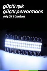 DC 12V Voltaj Korumalı 1.5W Beyaz LED Modül – Su Geçirmez & Yapışkanlı Reklam Tabelası Dekoratif Işık